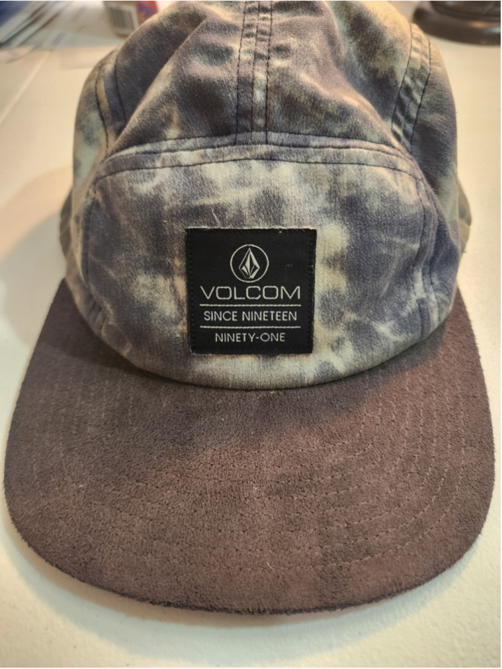 Men's Volcom Tie-Dye 5-Panel Hat One Size Blue Grey